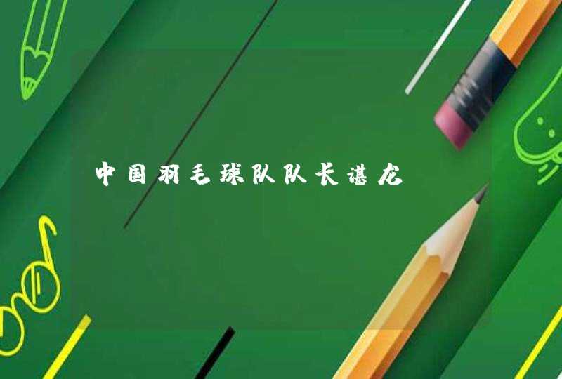 中国羽毛球队队长谌龙,第1张
