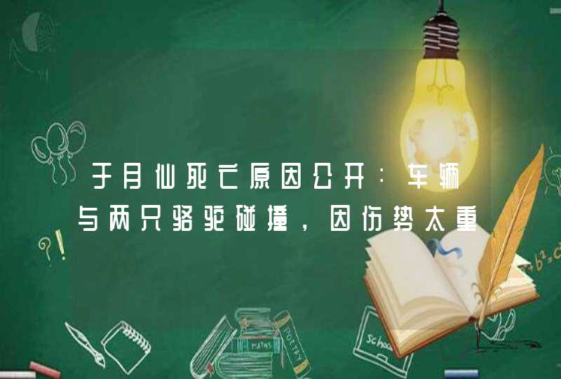 于月仙死亡原因公开：车辆与两只骆驼碰撞，因伤势太重不治身亡,第1张