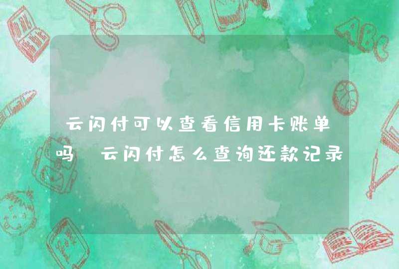 云闪付可以查看信用卡账单吗,云闪付怎么查询还款记录,第1张