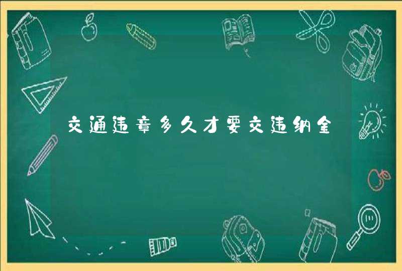 交通违章多久才要交违纳金,第1张