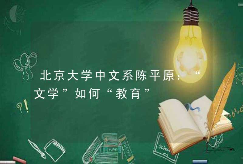 北京大学中文系陈平原：“文学”如何“教育”,第1张
