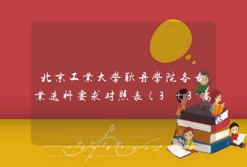 北京工业大学耿丹学院各专业选科要求对照表（3+3高考模式）,第1张