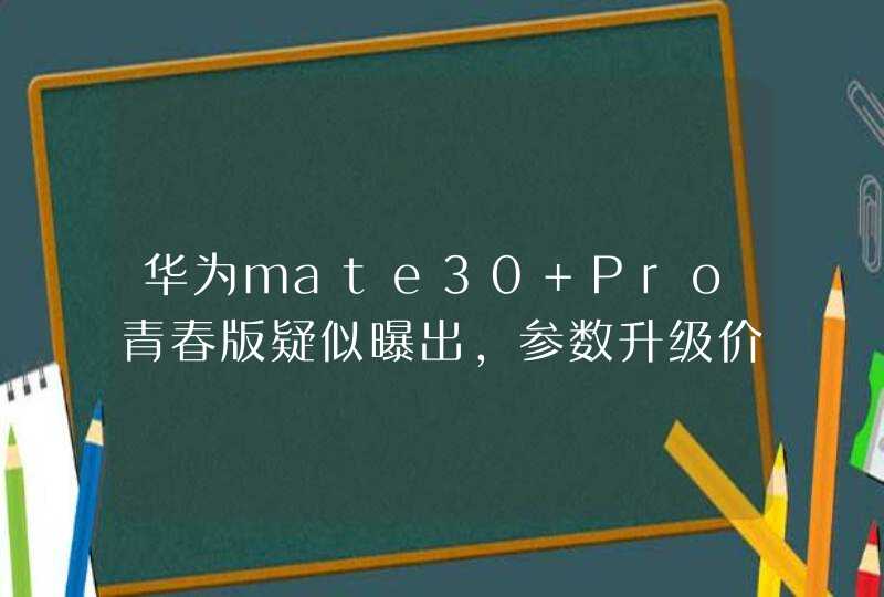 华为mate30 Pro青春版疑似曝出,参数升级价格优惠,第1张