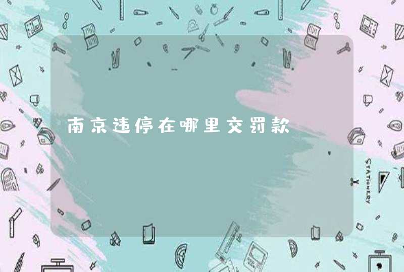 南京违停在哪里交罚款,第1张