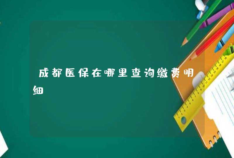 成都医保在哪里查询缴费明细,第1张