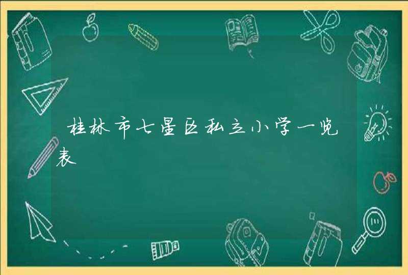 桂林市七星区私立小学一览表,第1张