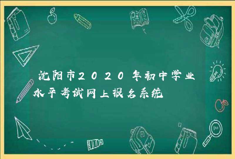沈阳市2020年初中学业水平考试网上报名系统,第1张