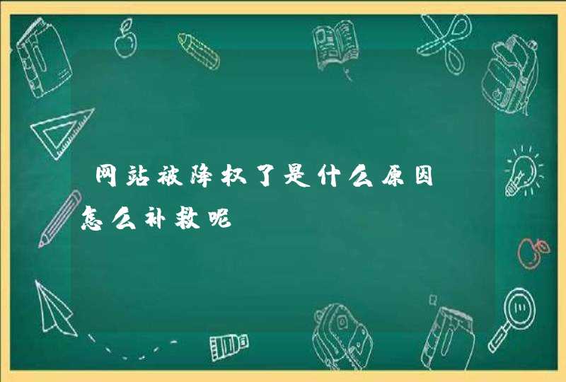 网站被降权了是什么原因，怎么补救呢？,第1张