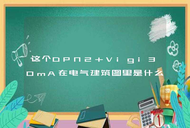 这个DPN2+Vigi30mA在电气建筑图里是什么意思,第1张