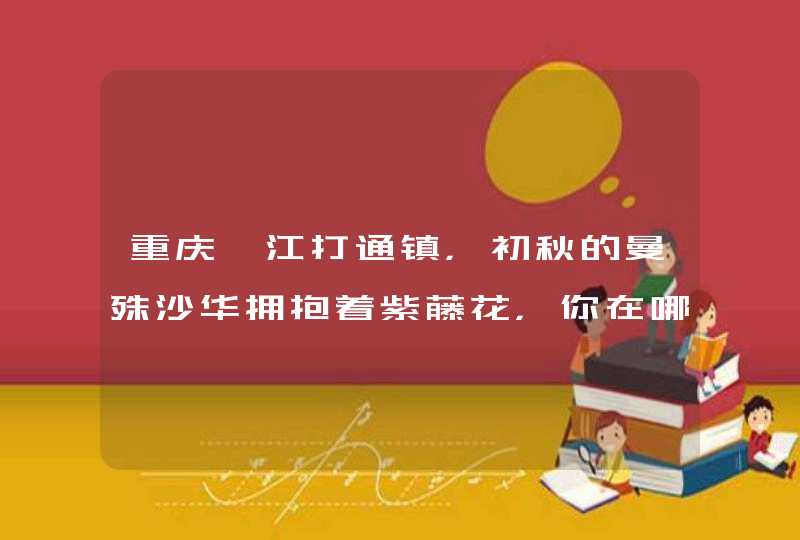 重庆綦江打通镇，初秋的曼殊沙华拥抱着紫藤花，你在哪里呢？,第1张