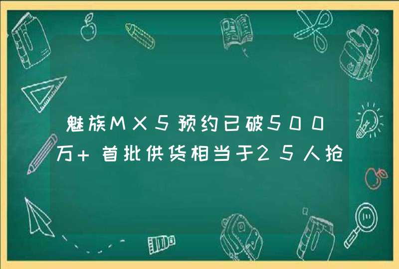 魅族MX5预约已破500万 首批供货相当于25人抢购一台,第1张
