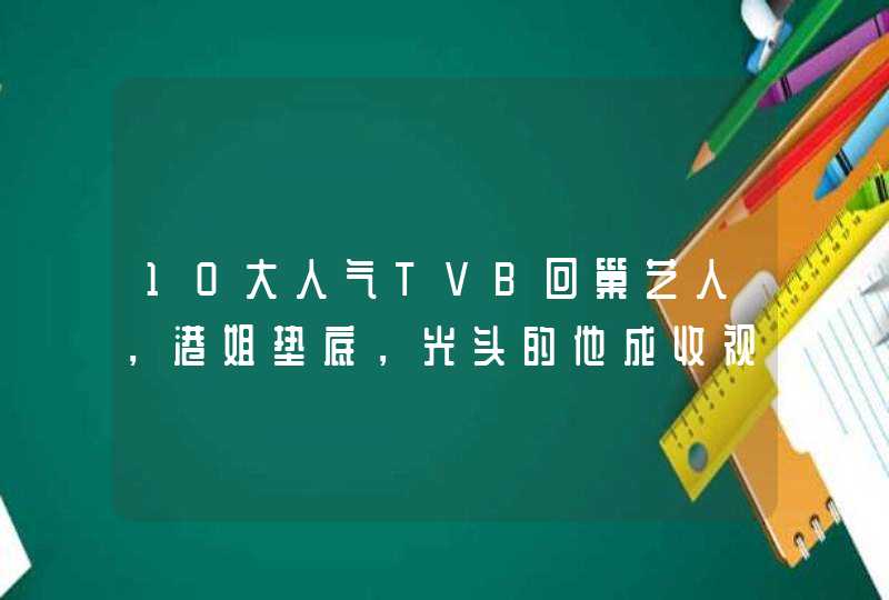 10大人气TVB回巢艺人，港姐垫底，光头的他成收视福星,第1张