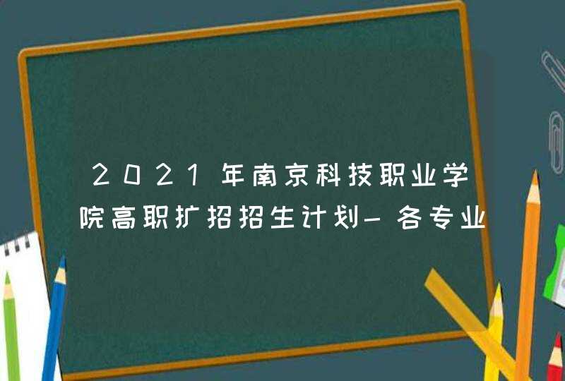 2021年南京科技职业学院高职扩招招生计划-各专业招生人数（面向社会人员全日制学历教育）,第1张