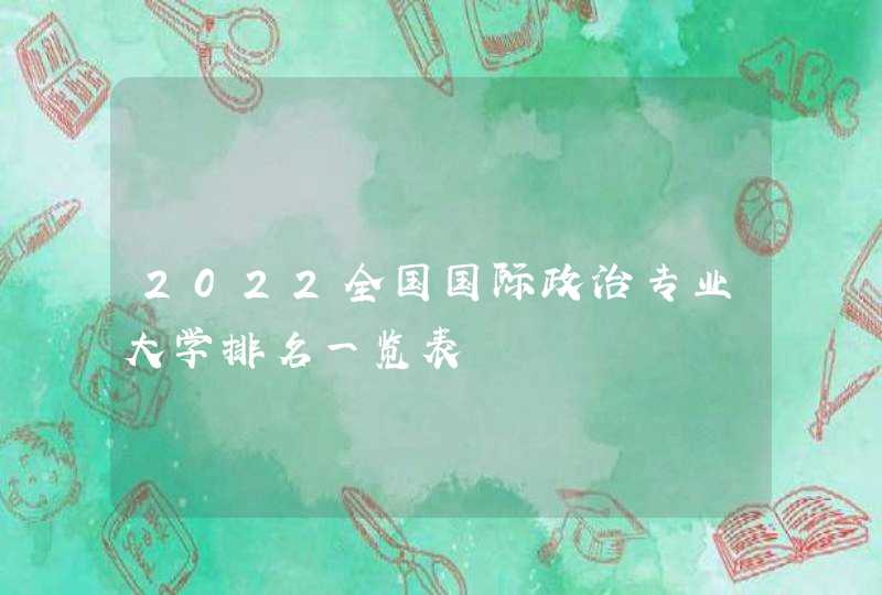 2022全国国际政治专业大学排名一览表,第1张