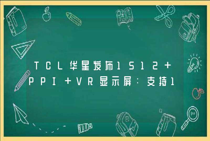 TCL华星发布1512 PPI VR显示屏：支持120Hz刷新率,第1张