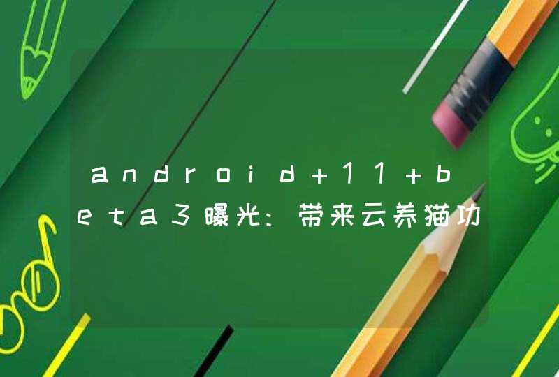 android 11 beta3曝光:带来云养猫功能!,第1张