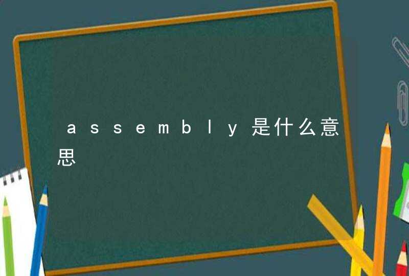 assembly是什么意思,第1张