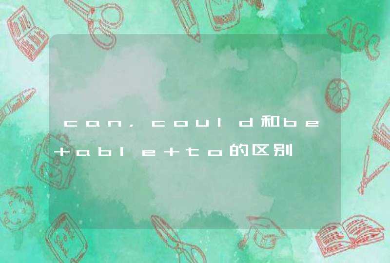 can，could和be able to的区别,第1张