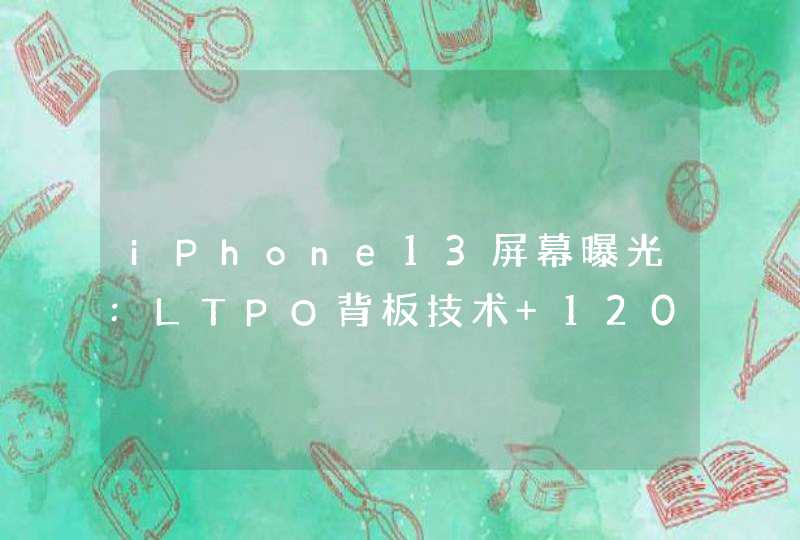 iPhone13屏幕曝光:LTPO背板技术+120Hz刷新率,第1张