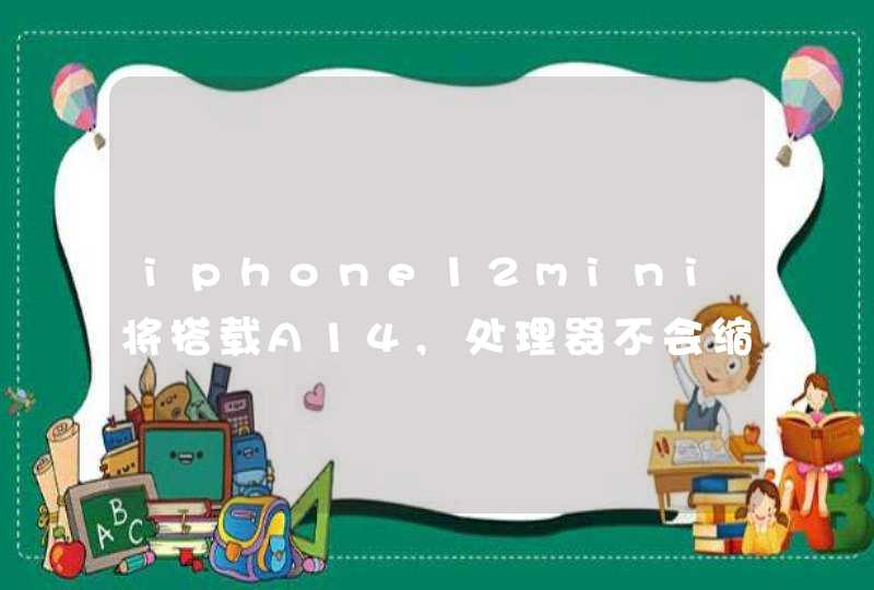 iphone12mini将搭载A14,处理器不会缩水,第1张