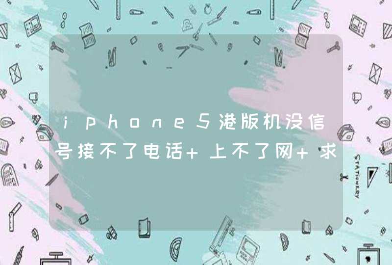 iphone5港版机没信号接不了电话 上不了网 求解决办法,第1张
