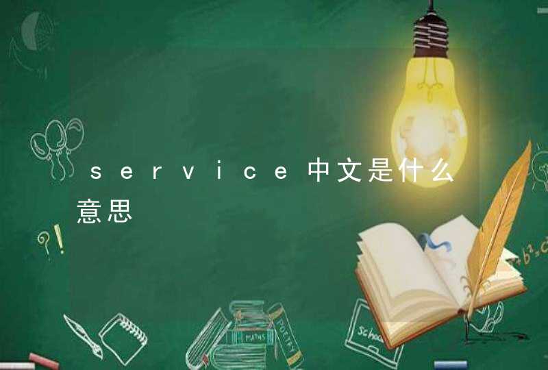 service中文是什么意思,第1张