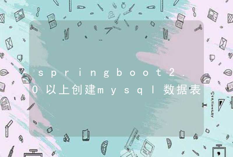 springboot2.0以上创建mysql数据表引擎的问题,第1张