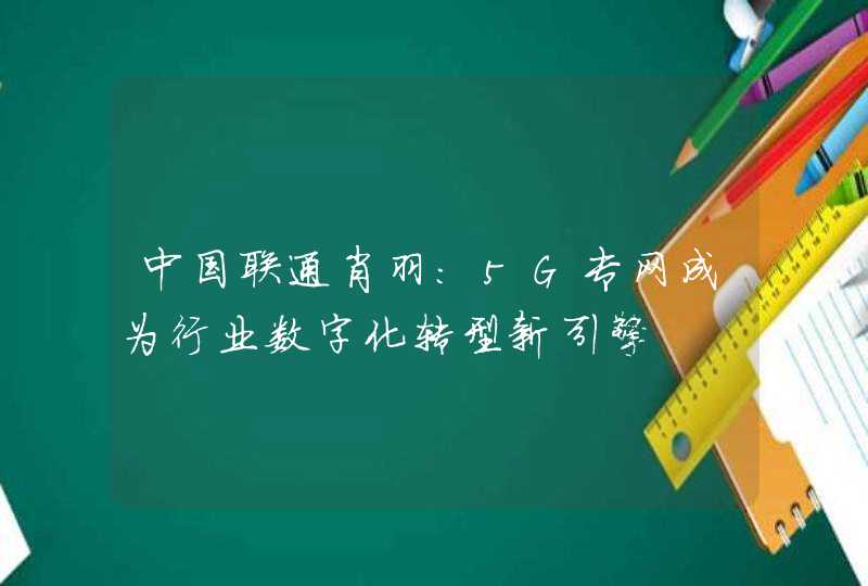 中国联通肖羽：5G专网成为行业数字化转型新引擎,第1张