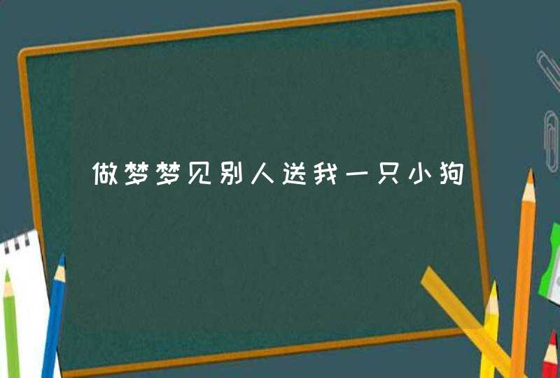 做梦梦见别人送我一只小狗,第1张