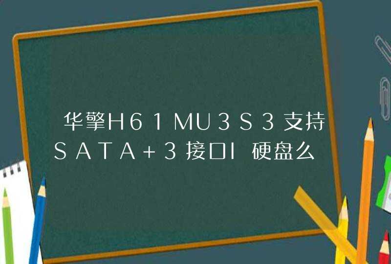 华擎H61MU3S3支持SATA 3接口I硬盘么,第1张