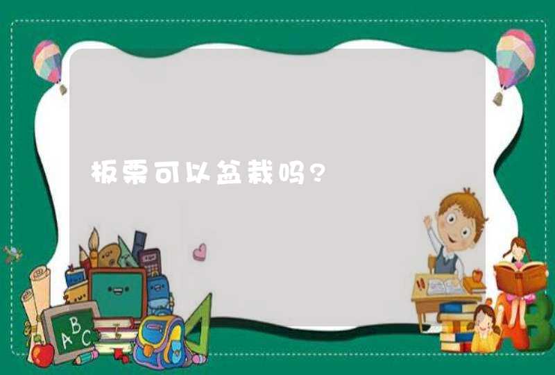 板栗可以盆栽吗?,第1张