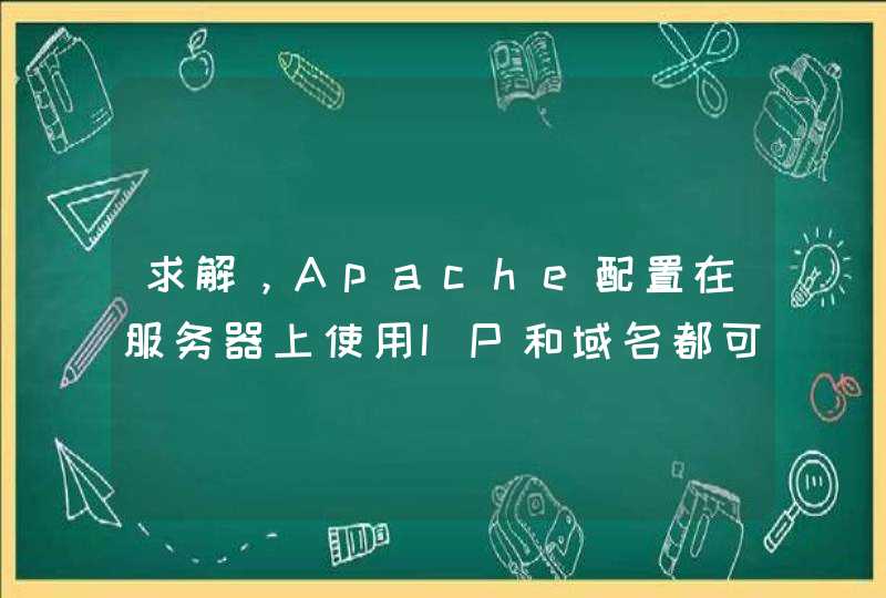 求解，Apache配置在服务器上使用IP和域名都可以访问，客户机不可以！,第1张