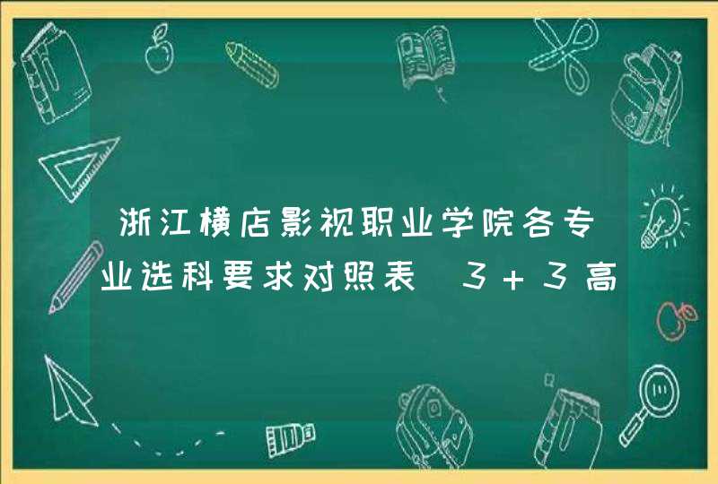 浙江横店影视职业学院各专业选科要求对照表（3+3高考模式）,第1张