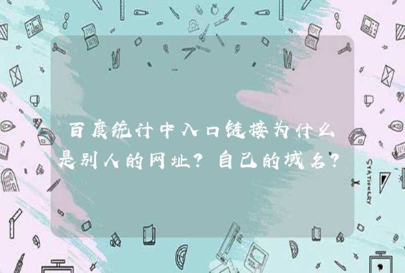 百度统计中入口链接为什么是别人的网址？自己的域名？,第1张