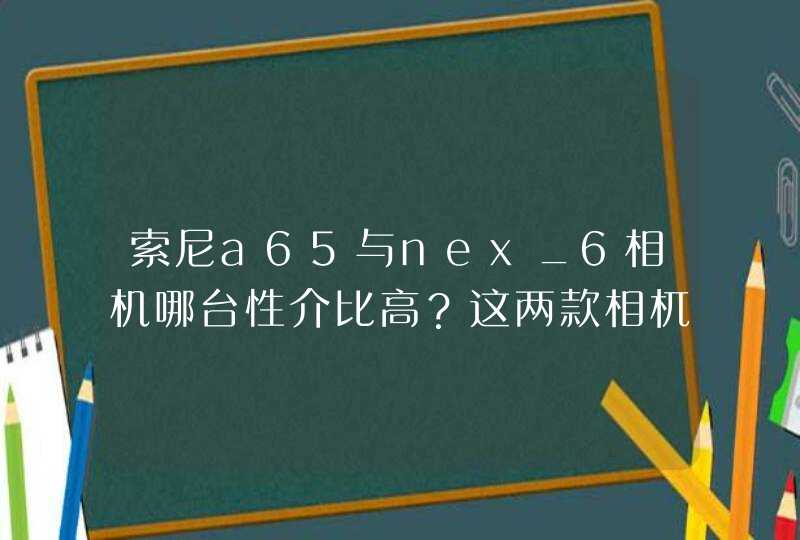 索尼a65与nex_6相机哪台性介比高？这两款相杌哪款适合初学者或一般冢庭使用？,第1张
