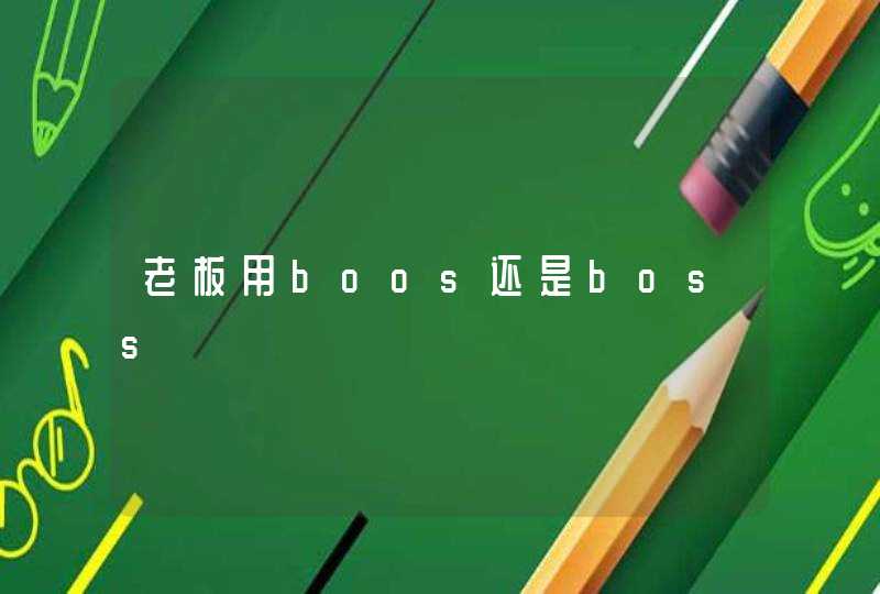 老板用boos还是boss,第1张