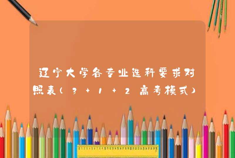 辽宁大学各专业选科要求对照表（3+1+2高考模式）,第1张