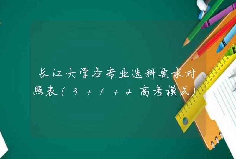 长江大学各专业选科要求对照表（3+1+2高考模式）,第1张