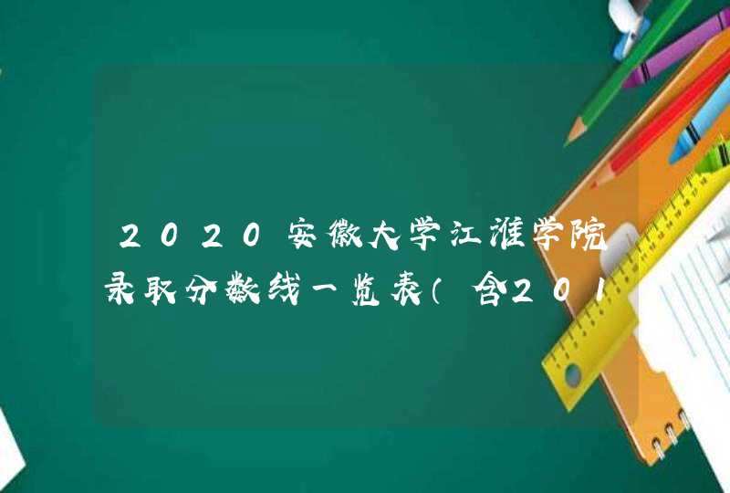 2020安徽大学江淮学院录取分数线一览表（含2018-2019历年）,第1张