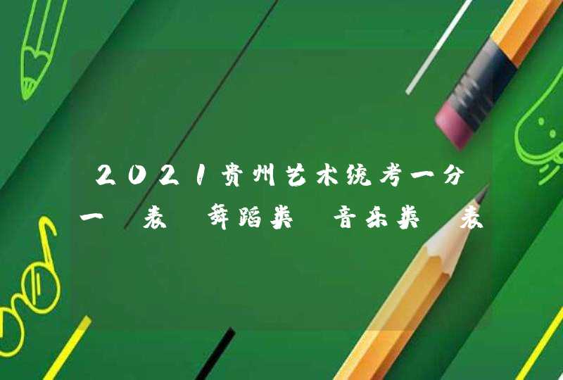 2021贵州艺术统考一分一段表【舞蹈类、音乐类、表演类...】,第1张