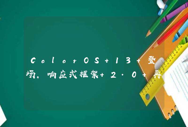 ColorOS 13 登场，响应式框架 2.0 再次提升 OPPO Find N 大屏体验,第1张