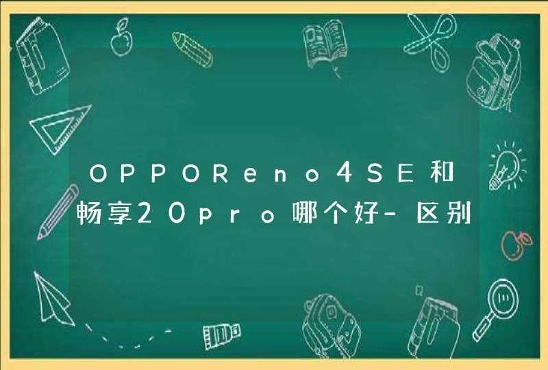 OPPOReno4SE和畅享20pro哪个好-区别是什么,第1张