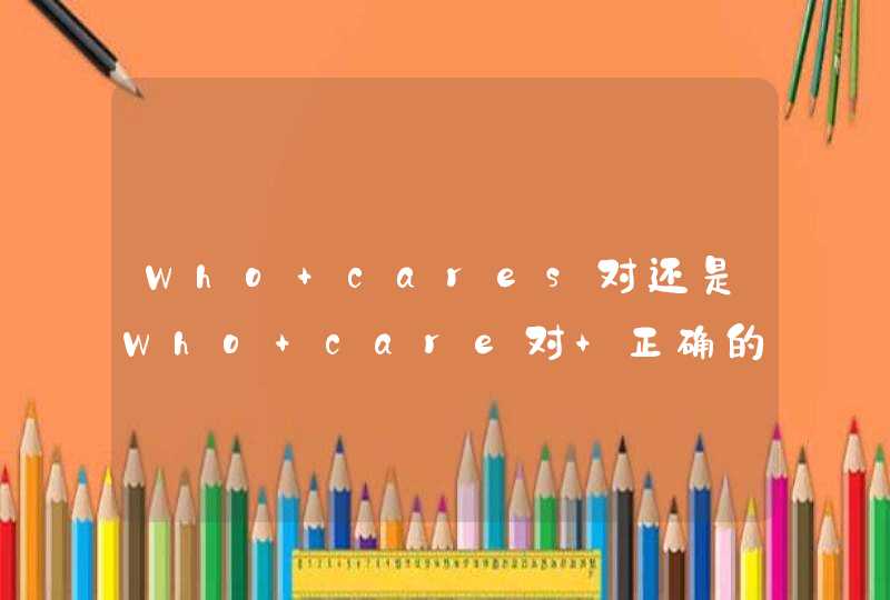 Who cares对还是Who care对 正确的翻译是什么,第1张