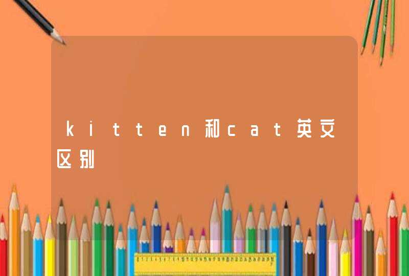 kitten和cat英文区别,第1张