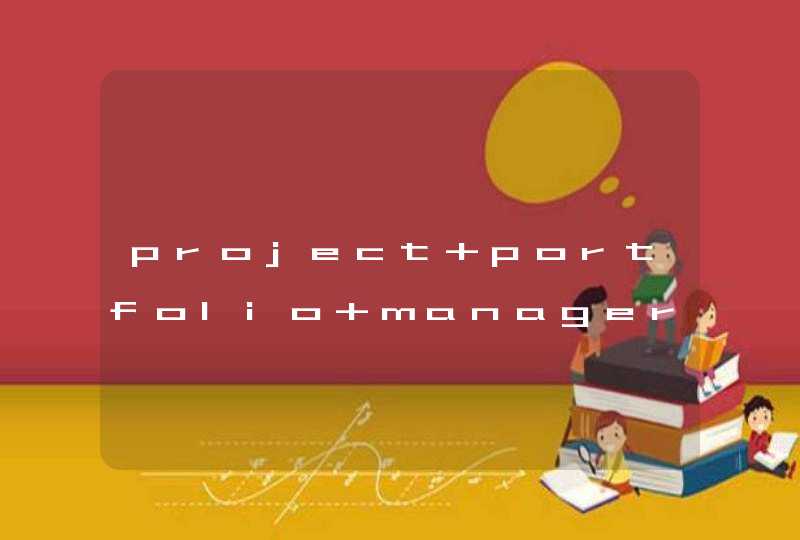 project portfolio manager 是什么职位,第1张