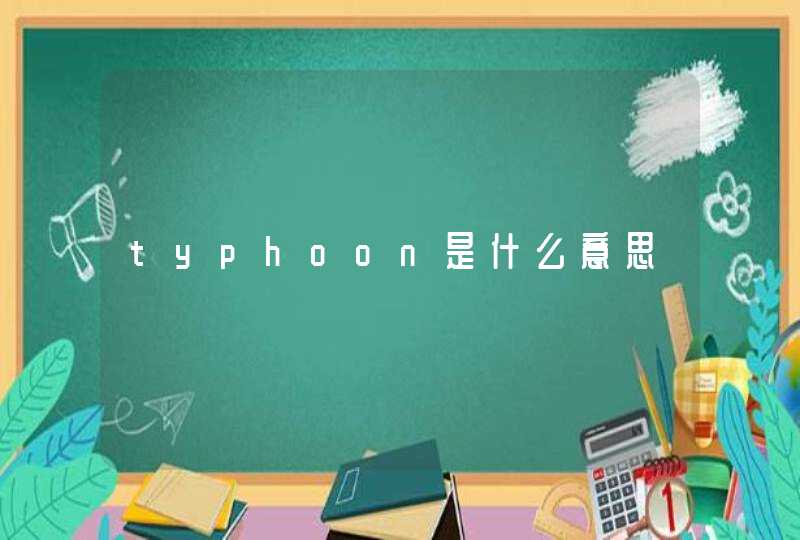 typhoon是什么意思,第1张